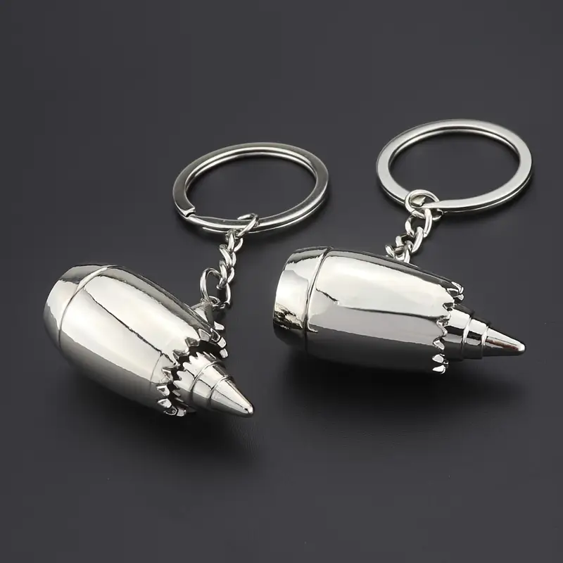 Aircraft Jet Engine Turbine Keychain Keyring