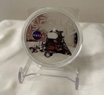 Ltd Edition Apollo 17 Lunar Moon Landing 1972 Mission Large 50mm Medallion Coin