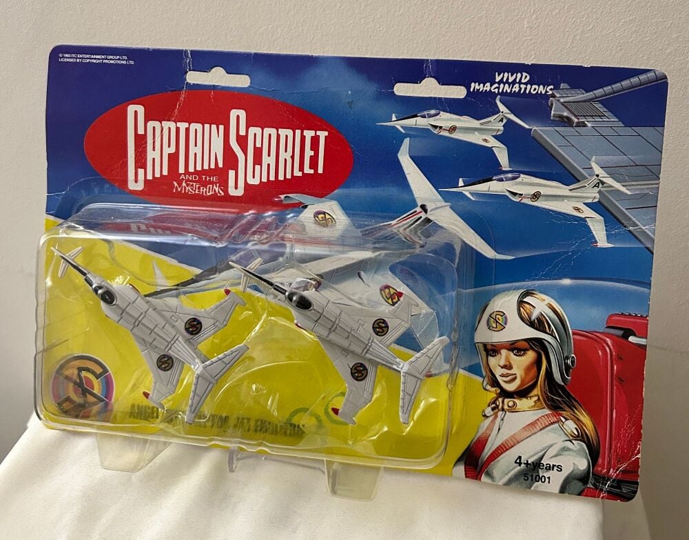 Captain Scarlet And The Mysterons Gerry Anderson Vivid Imaginations Die-Cast Model 2 Angel Interceptor Jet Fighters