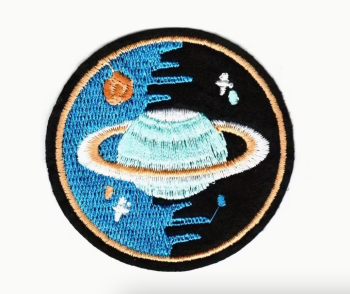Space Solar System Planet Saturn Iron On Patch