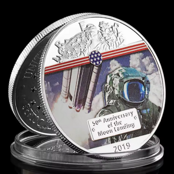 Apollo 11 Neil Armstrong Moon Landing Large Medallion Coin