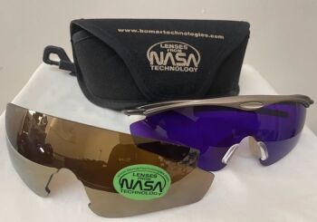 NASA Technology Sunglasses In Case 2 Changeable Lenses Set