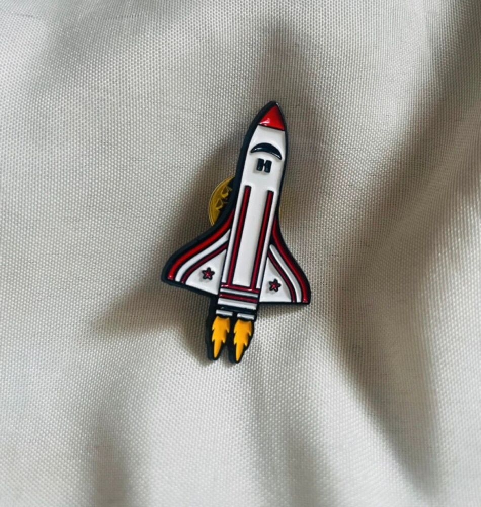 NASA Space Shuttle Rocket Pin Badge Broach