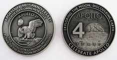 APOLLO 11 MEDALLION Contains Metal Flown To The Moon On Nasa Missions