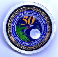 50 Years Anniversary Medallion With Apollo & Shuttle Flown Metal