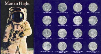 Rare Complete 16 Coin Set Commemorating Man In Flight Collection