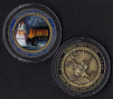 ATLANTIS OFFICIAL NASA MEDALLION CONTAINS METAL FLOWN ON SPACE SHUTTLE MISSION