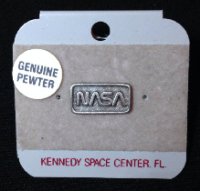 Genuine Pewter NASA Logo Pin Badge Rare