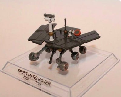 JPL NASA Spirit Mars Rover Diecast Model On Disply Stand Rare
