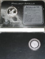 Project Apollo 40th Anniversary, Medal & Holder Display Case Solid Silver