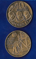 NASA APOLLO 11 MANNED MOON LANDING 40th ANNIVERSARY 1969-2009 COMMEMORATIVE COIN