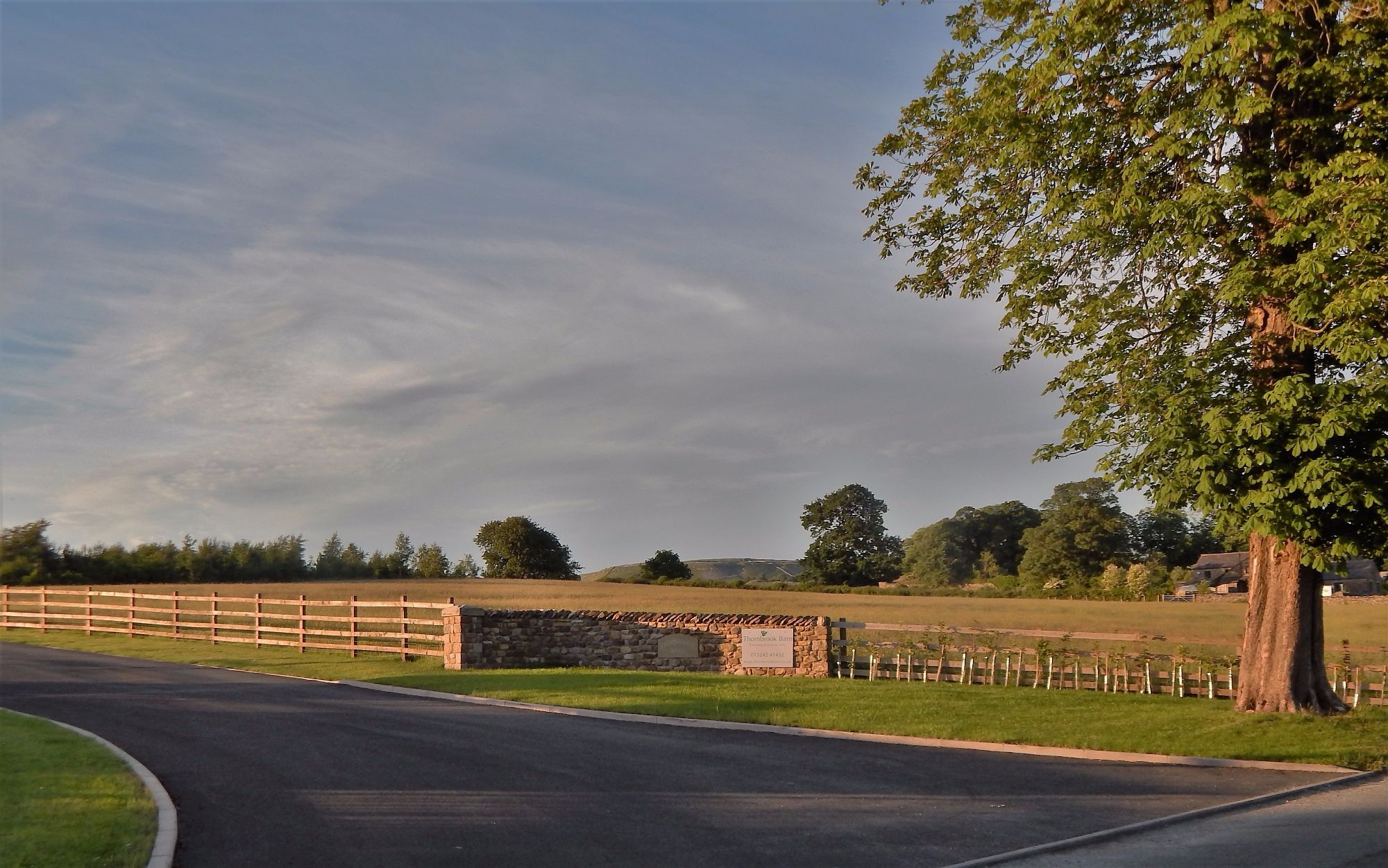 Site entrance at Thornbrook Barn Touring Caravan Site