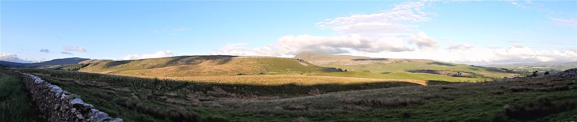 View towards Twistleton Scar and Ingleborough viewed from Kingsdale