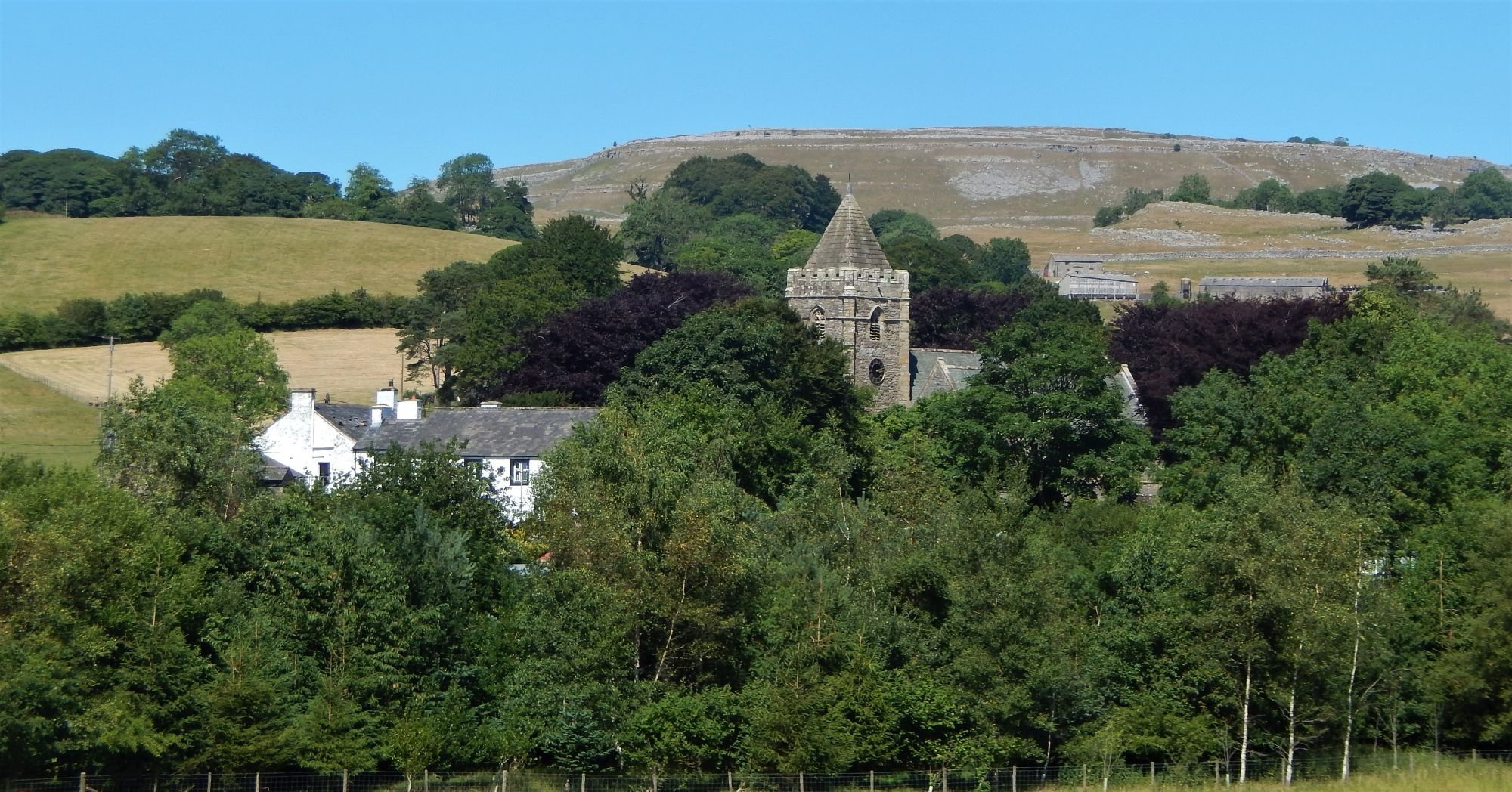 St Oswalds Church and The Marton Arms pub at Thornton in Lonsdale