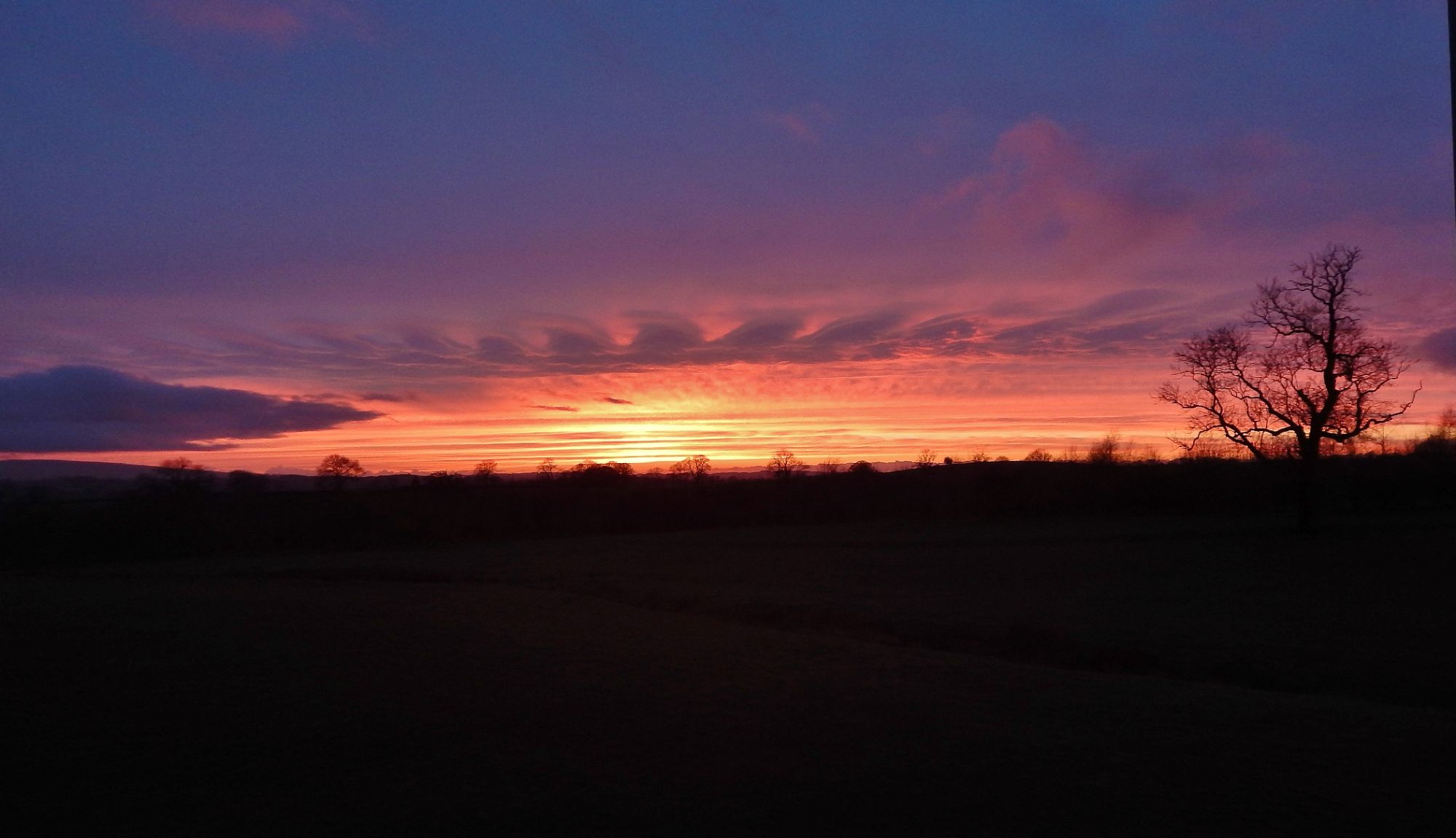 Sunset from Thornbrook Barn