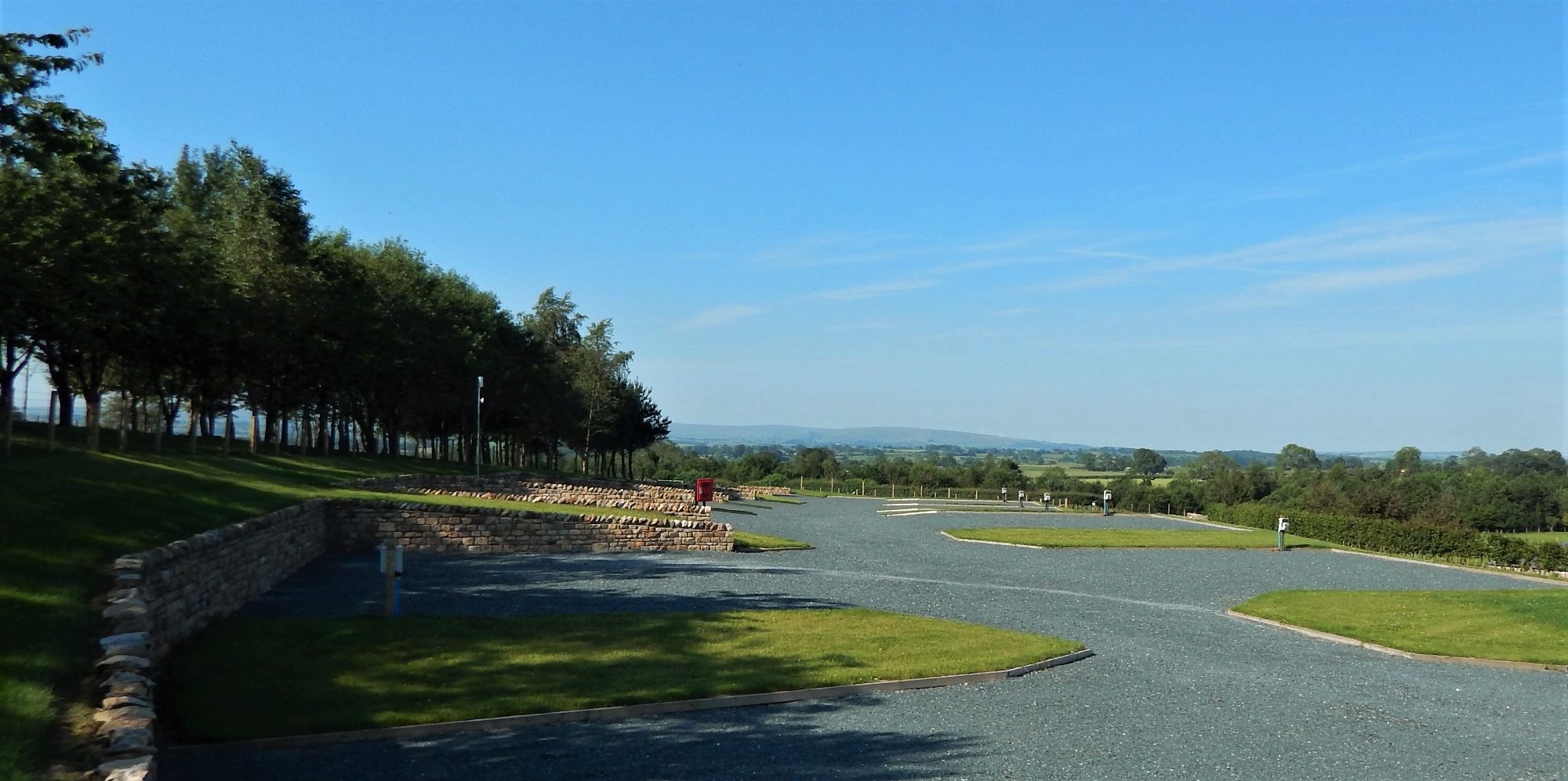 Some of the Serviced Pitches looking West