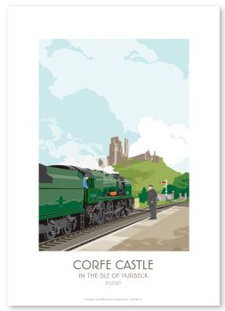 CORFE CASTLE / STEAM TRAIN /