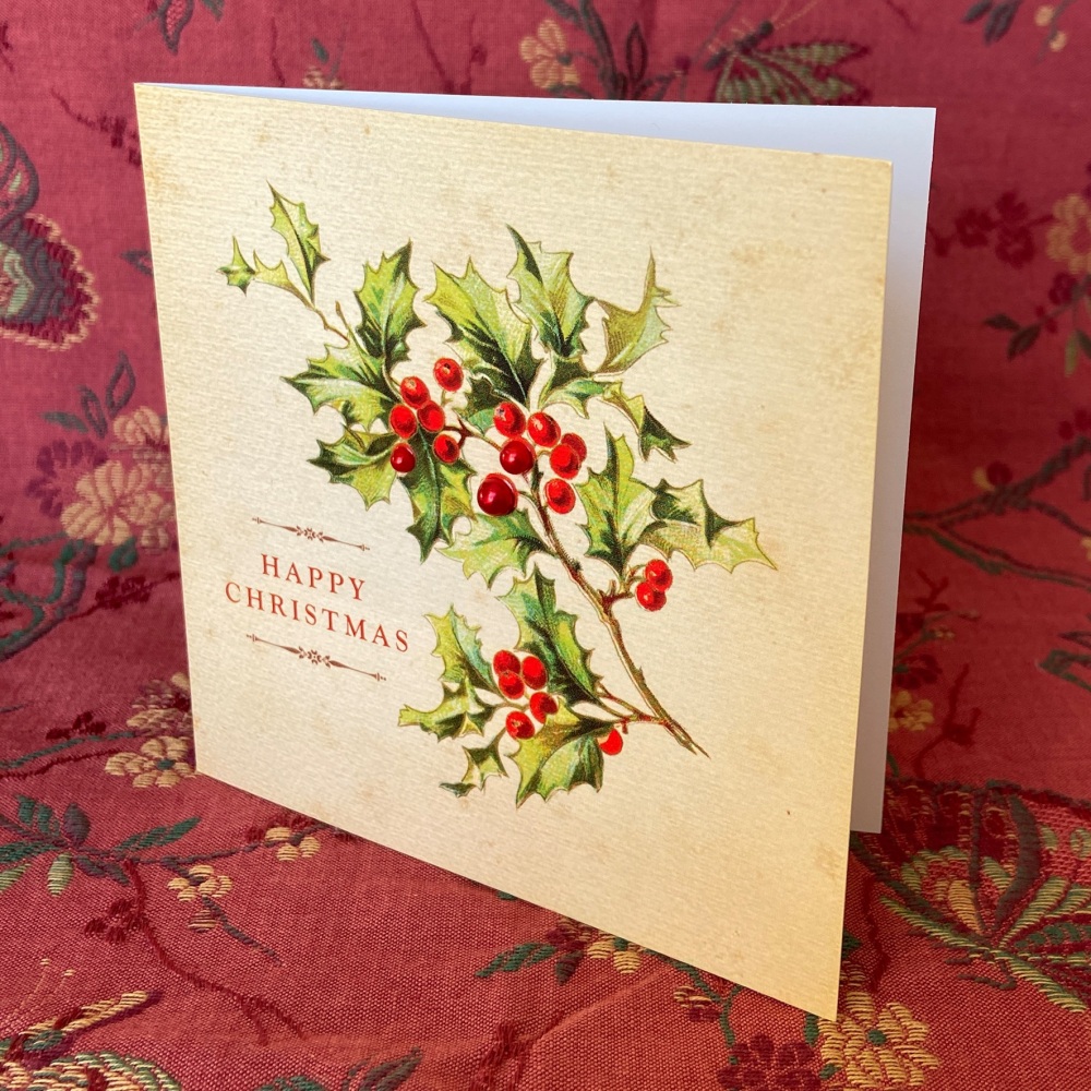 Holly Jewel Christmas Card