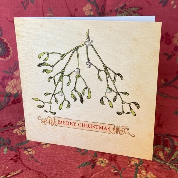 Mistletoe Jewel Christmas Card