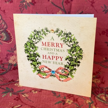 Wreath II Jewel Christmas Card