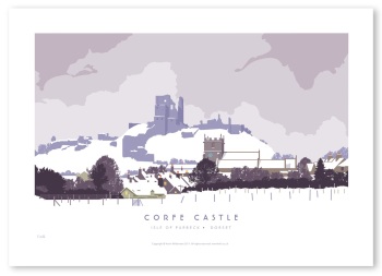 Corfe Castle in Winter