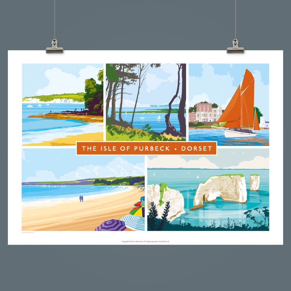 ISLE OF PURBECK MULTI PRINT I