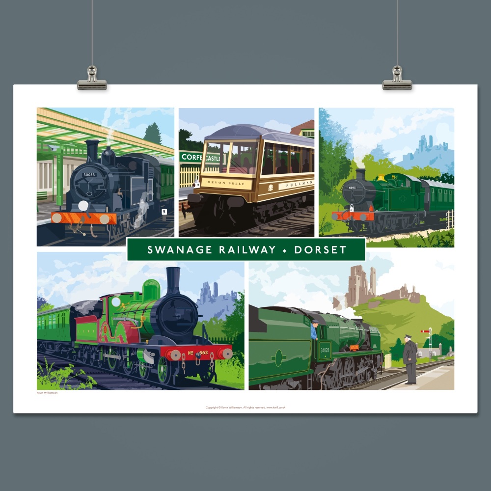 SWANAGE RAILWAY MULTI PRINT