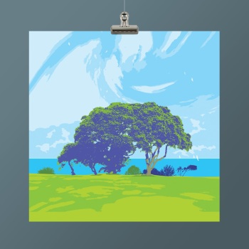 Overlooking the sea