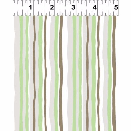 Y2063-23 Woodland Gathering Multi Stripes on Green