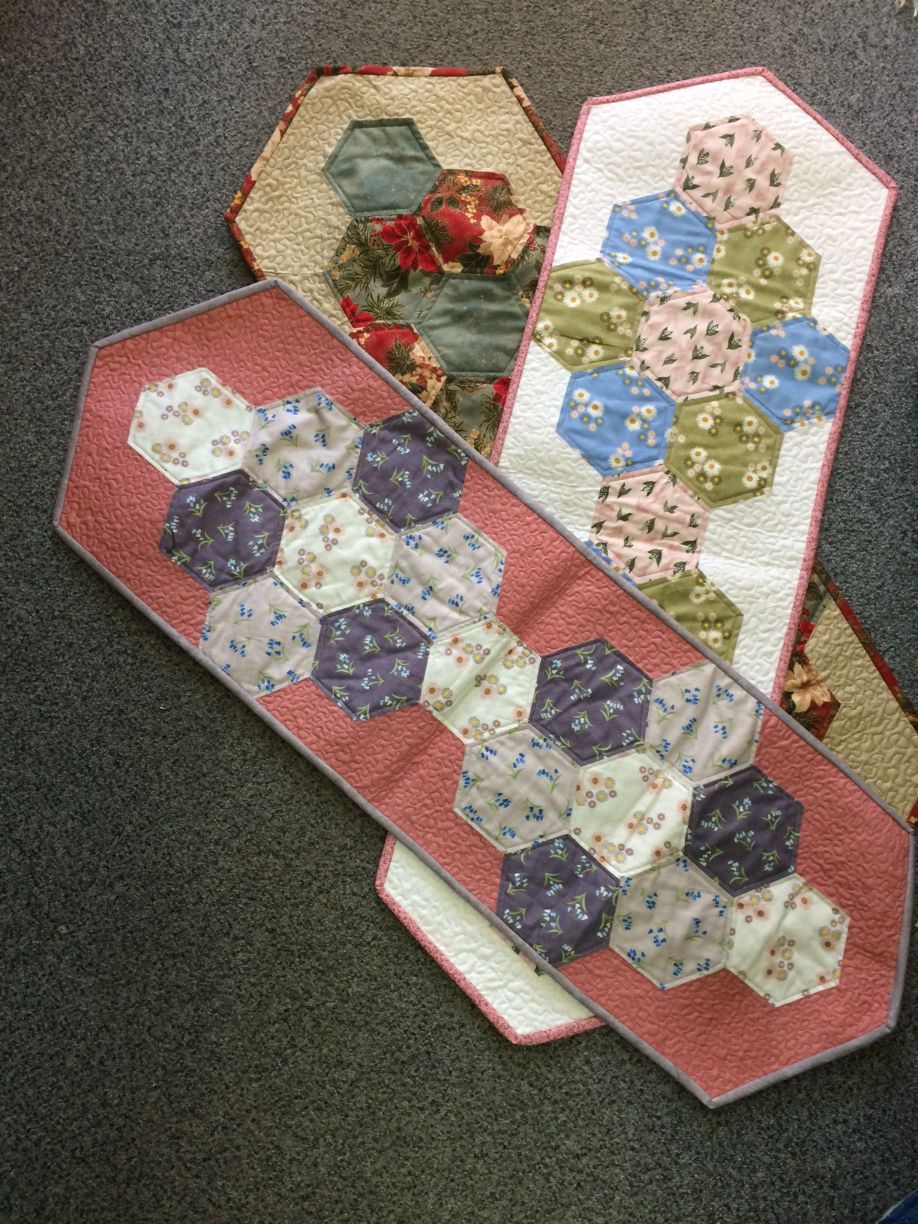 The new hexagon table runner by juberry fabrics