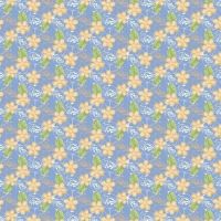 FF243-3 Floral Yellow and Blue
