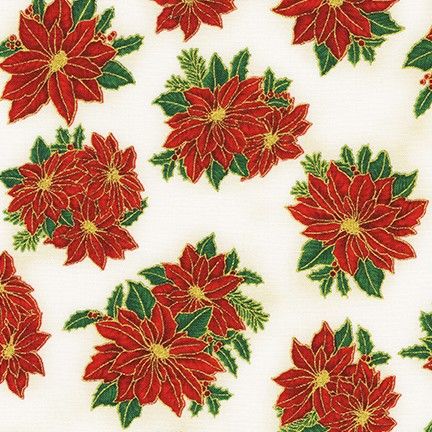 SRKM-19926-223 Red Flowers Ivory