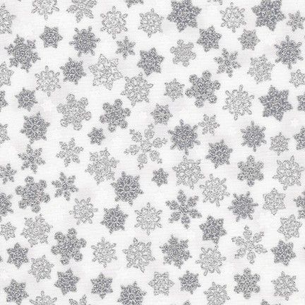 SRKM-19951-186 Silver Snowflakes White
