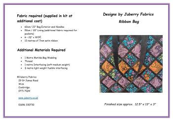 JUBRB Ribbon Bag Pattern by Juberry Fabrics