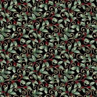 833M-12 Holly Scroll Black