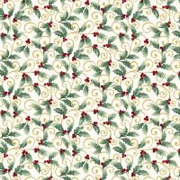 833M-12 Holly Scroll White