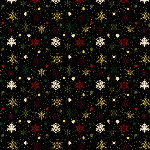 9604M-12 Charm Holiday Snowflake Black