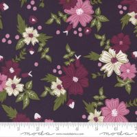 Wild Meadow Wildberry Blossoms Prune Fabric 43130 17