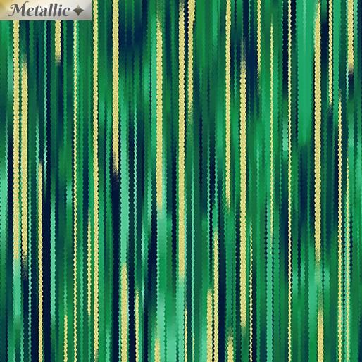 9755M-44 Serenade Stripe Emerald Green