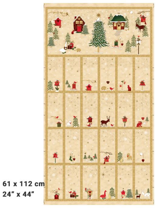 4595-292 Frosty Snowflake Advent Panel