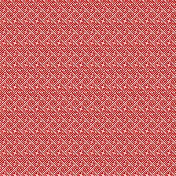 1382R-Sakura - Geometric in Red