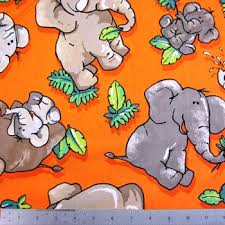 Elephants on orange background 112-2789