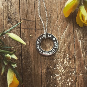 'Cornwall My Home' Washer Necklace  