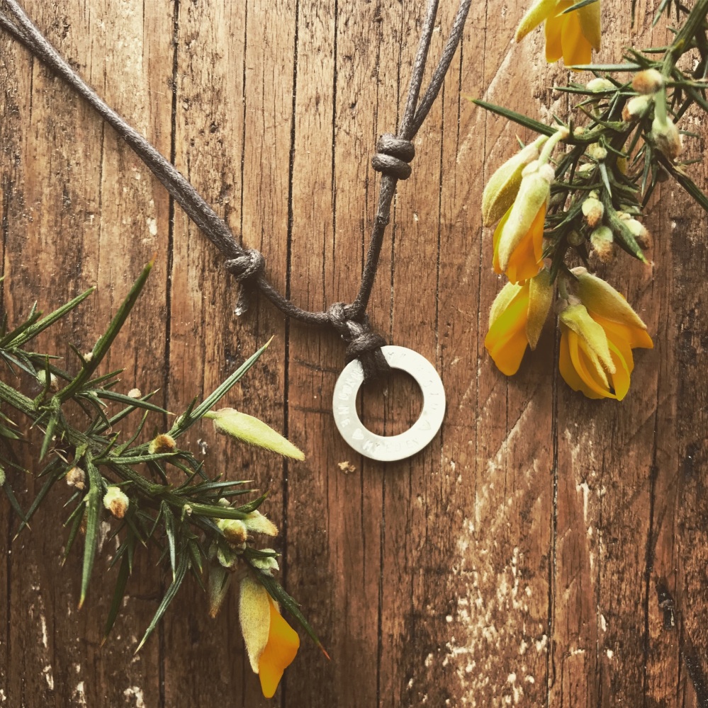 Mens 'Cornwall My Home' Washer Necklace  