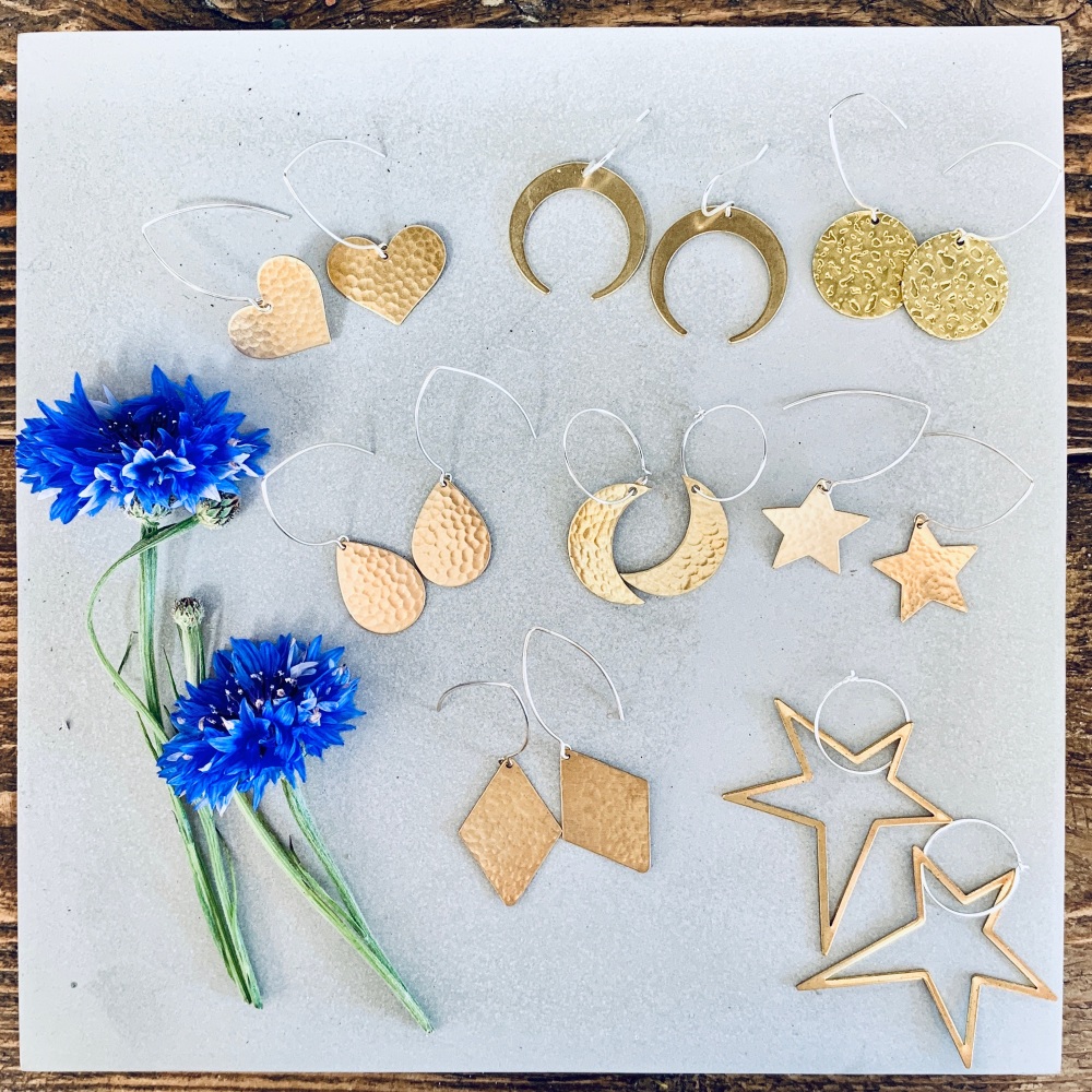 Large Brass Earrings 