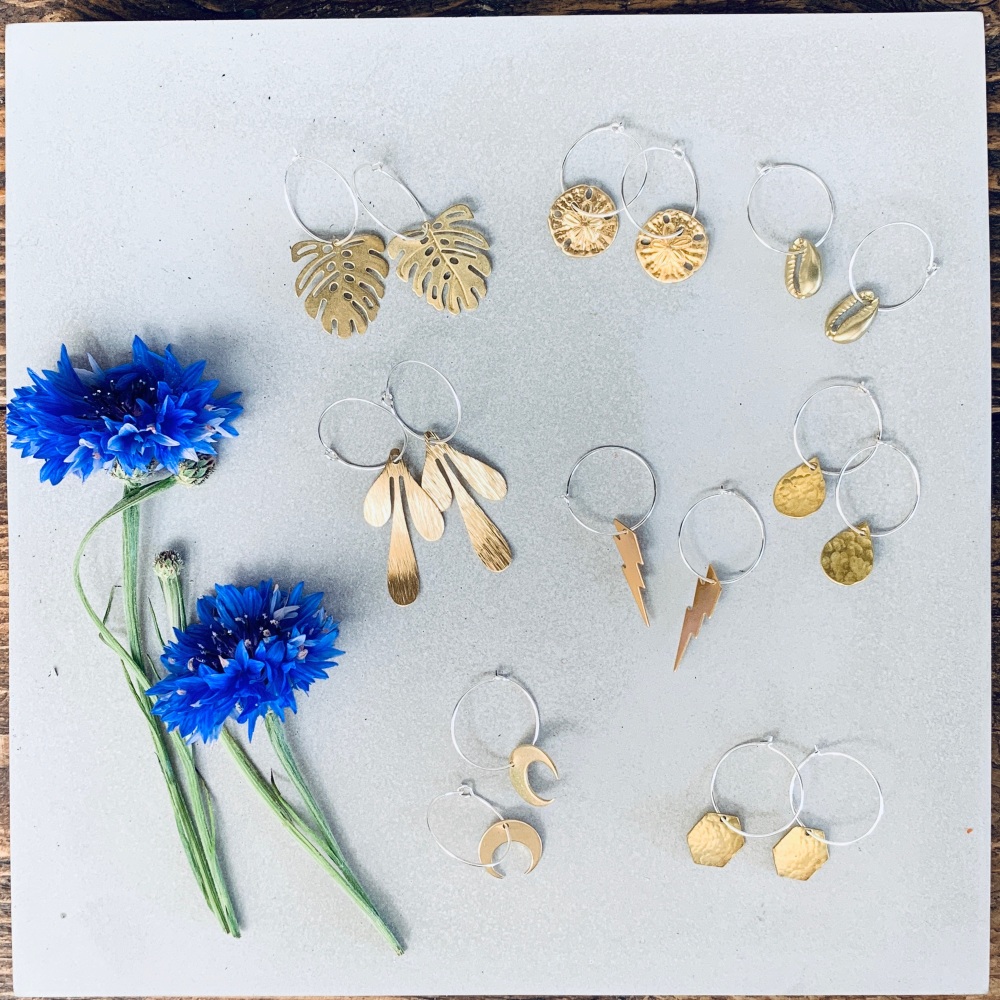 Medium Brass Earrings 