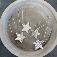 Star Earrings on a Kidney Hook 