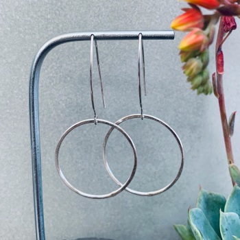 Large Hoop Long Earrings 