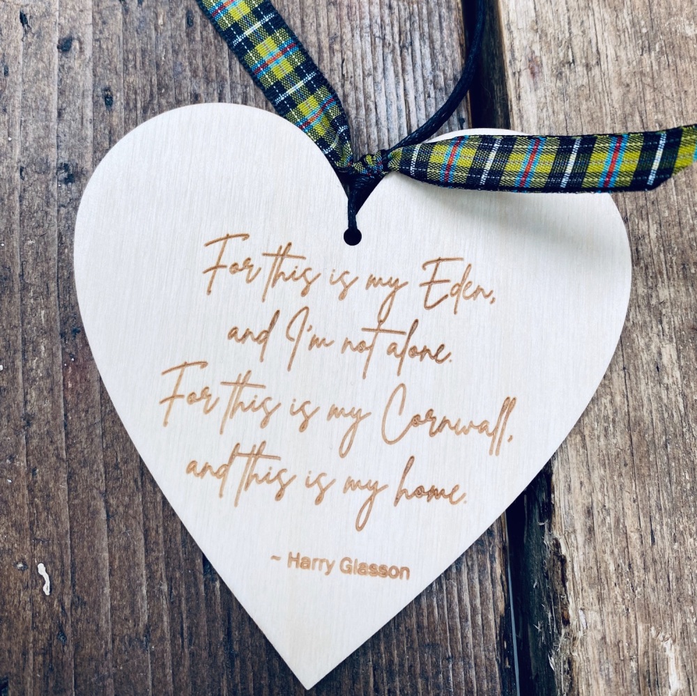 Cornwall My Home - Wooden Heart