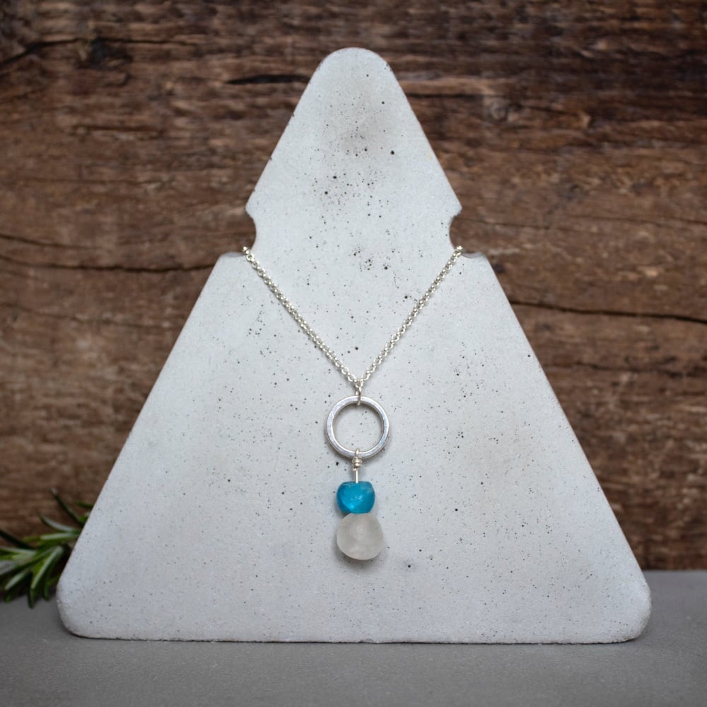 Recycled Glass Hoop Necklace